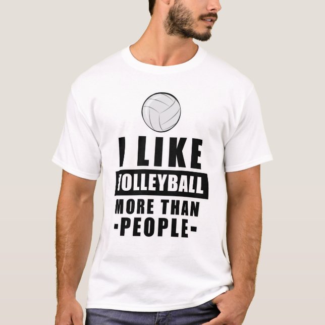 T-shirt Amusante conception de volley-ball (Devant)
