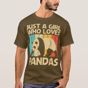 T-shirt Amusante Conception Panda Pour Filles Femmes Panda