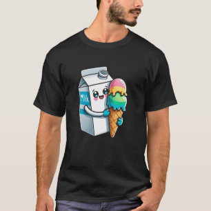 T-shirt Amusante cuisine italienne Lait Gelato Crème de gl