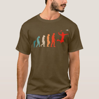 T-shirt Amusante Évolution Du Joueur De Badminton