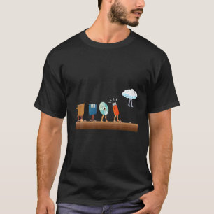T-shirt Amusante évolution du stockage de données Cloud 