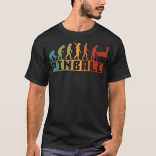 T-shirt Amusante Évolution Pinball, Grunge Flipper Pinball
