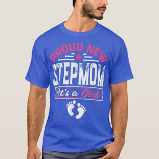 T-shirt Amusante Famille Fier Nouveau Stepmaman C'est une 