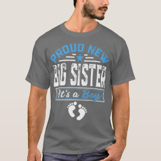 T-shirt Amusante Famille Fier Nouvelle Grande Soeur C'est