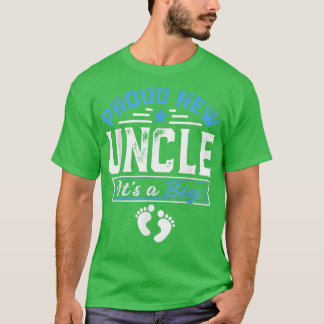 T-shirt Amusante Famille Fière Nouveau Oncle C'est un garç