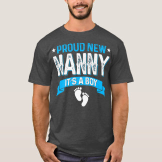 T-shirt Amusante Famille Genre Révèle Fier Nouvelle Nounou