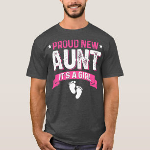T-shirt Amusante Famille Genre Révéler Fier Nouvelle Tante
