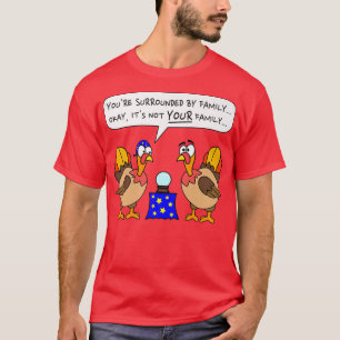 T-shirt Amusante famille turque Noël ou gobb Thanksgiving