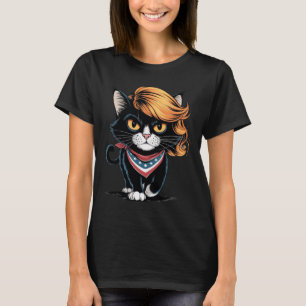 T-shirt Amusante Femme Sans Chat Avec Trump Votez Kama