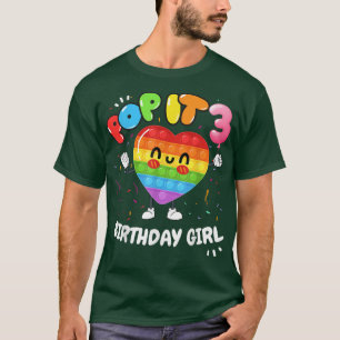 T-shirt Amusante Fille Anniversaire Pop It 3e Anniversaire