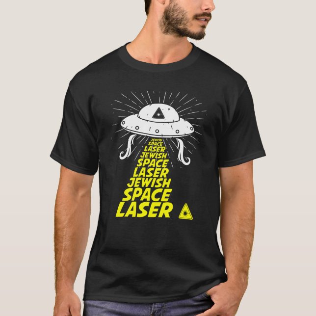 T-shirt Amusante Idée cadeau Mème Laser Espace Juif (Devant)
