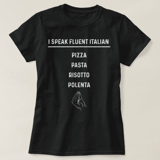 T-shirt Amusante Italie Italienne T Chemise Je Parle Fluen (Design devant)