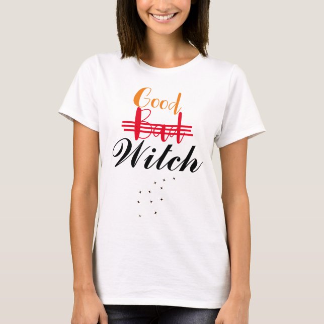 T-shirt Amusante magie heureux halloween Bonne sorcière (Devant)