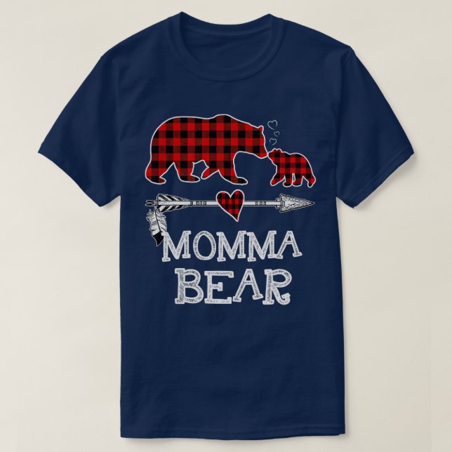 T-shirt Amusante maman ours jumelage famille Noël ours Re (Design devant)