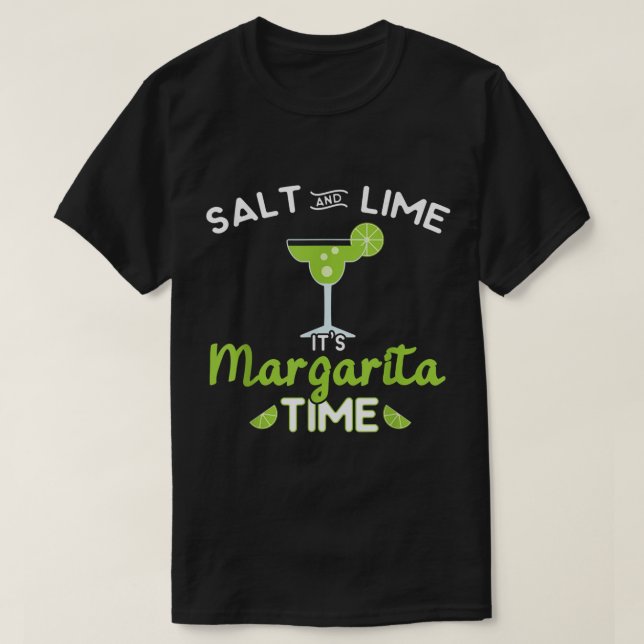 T-shirt Amusante Margarita Salt & Lime C'est Margarita Tim (Design devant)