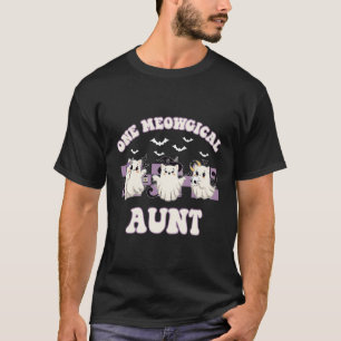 T-shirt Amusante Mignonne Novelty Halloween Une Tante Meow