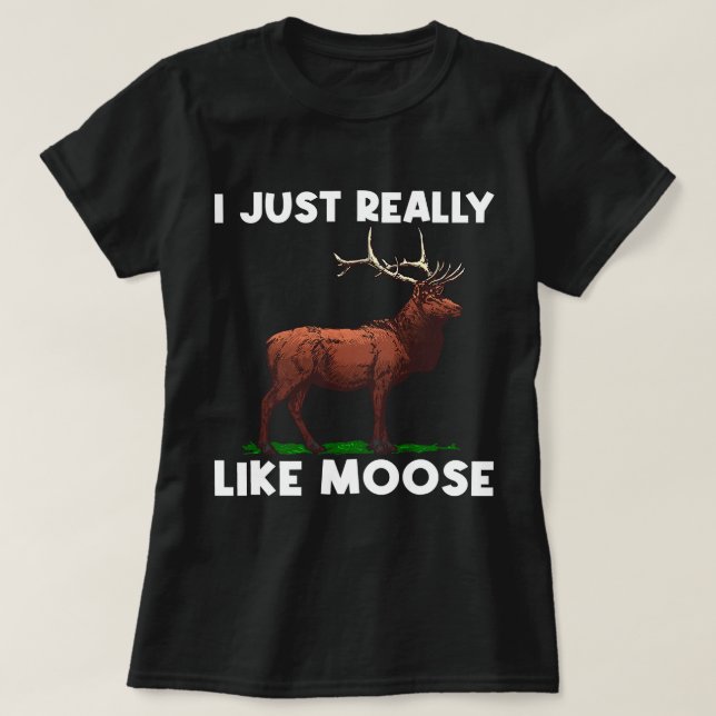 T-shirt Amusante Moose Design Pour Hommes Femmes Elk Deer  (Design devant)