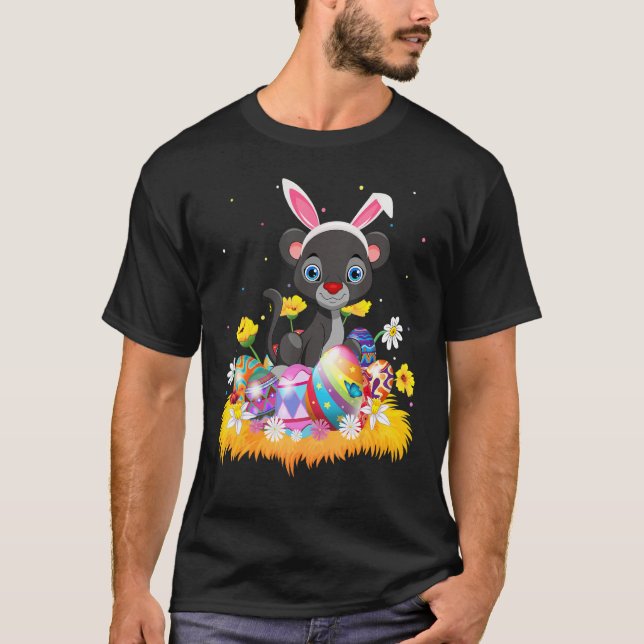 T-shirt Amusante Panthère d'Oeuf de Pâques dimanche 1 (Devant)