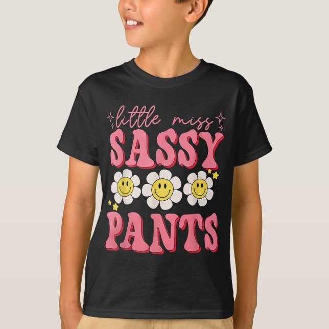 T-shirt Amusante Petite Miss Pantalon Sy Retour À L'École  (Devant)