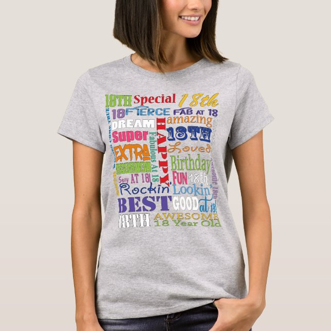 T-shirt Amusants 18ème anniversaire Fête Faveurs Personnal (Devant)