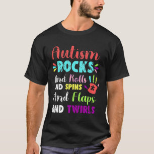 T-shirt Amusants Autisme Roches Rouleaux Fils Flaps &amp T