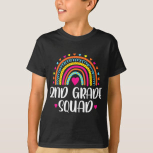 T-shirt Amusants d'équipe de 2e année Rainbow Lover Retour