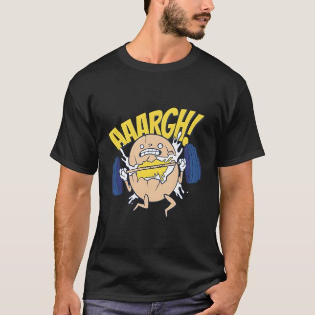 T-shirt Amusants Poids Oeuf Motivation Pour Fitness Ent (Devant)