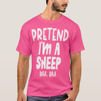 T-shirt Amusants Prétendre Moutons Lazy Halloween Moutons