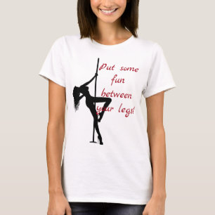 T-shirt Amuse-toi entre les jambes ! Silhouette drôle