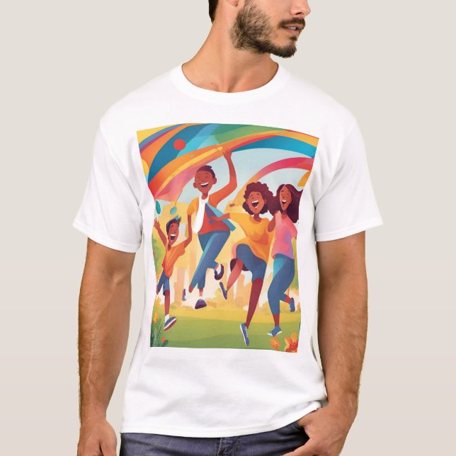T-shirt amusement d'amis (Devant)