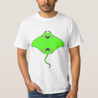 T-SHIRT AMUSEMENT DE PÊCHE DE PLANCHE À ROULETTES DE