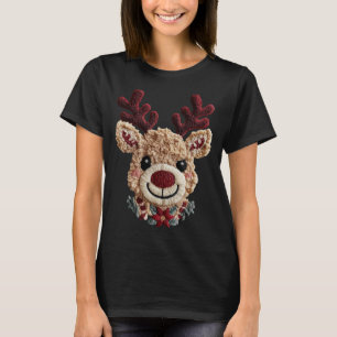 T-shirt Amusement des Fêtes - Fausse Laine de Renne au Nez