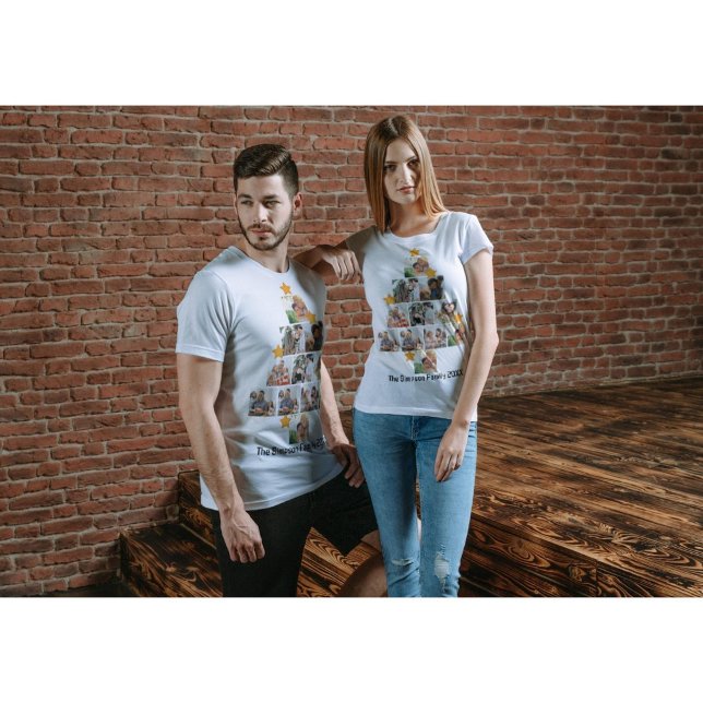 T-shirt Amusement personnalisé Famille Noël 11 Photo Colla (Créateur téléchargé)