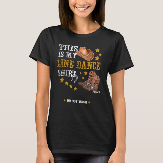T-shirt Amusement Pour Line Dancer C'Est Ma Line Dance (Devant)