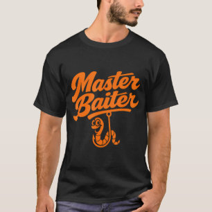 T-shirt Amuseur Maître Appât Crochet Ver de Pêche Blague P