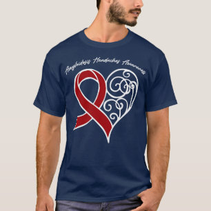 T-shirt Amyloidose Maux de tête Sensibilisation Coeur Ruba