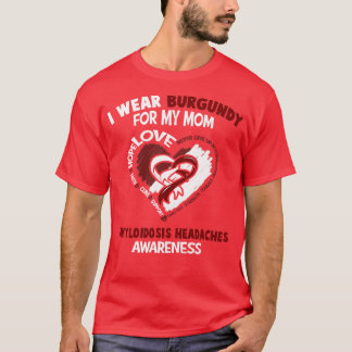 T-shirt Amyloidose Maux de tête Sensibilisation Je Porte L