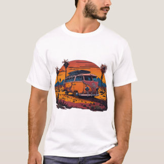 T-shirt An artistic depiction of a retro VW bus
