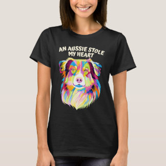 T-shirt An Aussie Stole My Heart Australian Shepherd Rescu