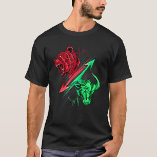T-shirt Analyse de graphique Stock Bear Vs. Bull CryptoCur