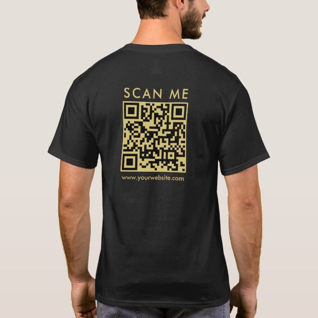T-shirt Analyse du code QR d'entreprise personnalisée - Mo (Dos)