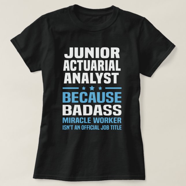 T-shirt Analyste actuariel junior (Design devant)