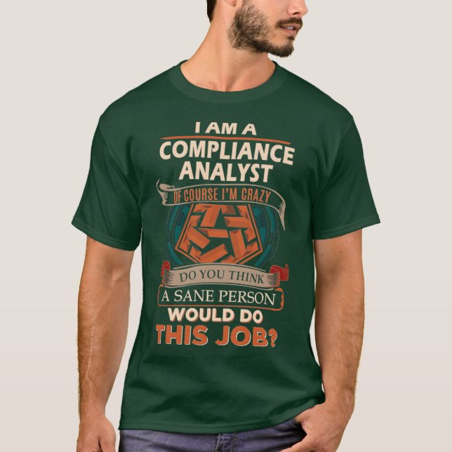 T-shirt Analyste de conformité Analyste de conformité    T (Devant)