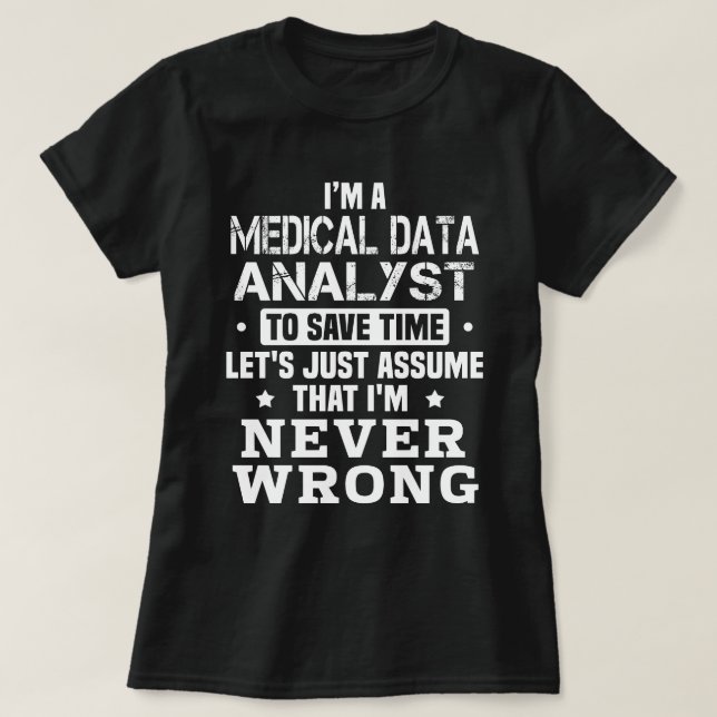 T-shirt Analyste de données Médicale (Design devant)