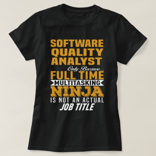 T-shirt Analyste de la qualité du logiciel (Design devant)