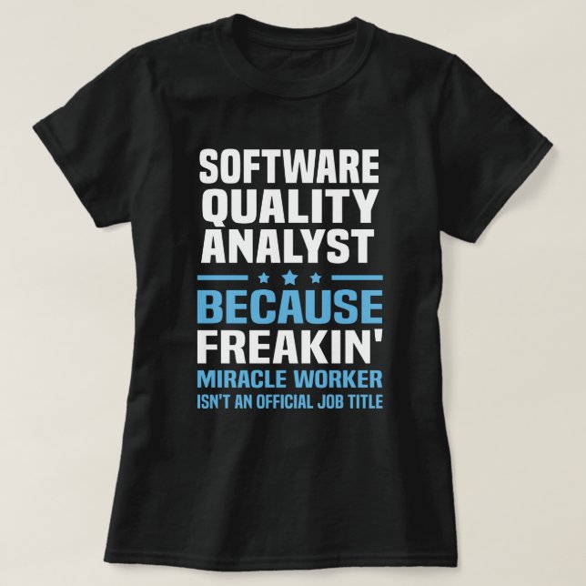 T-shirt Analyste de la qualité du logiciel (Design devant)