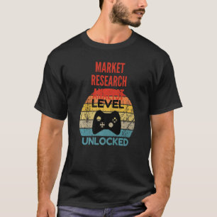 T-shirt Analyste de marché Niveau Gamer déverrouillé pour