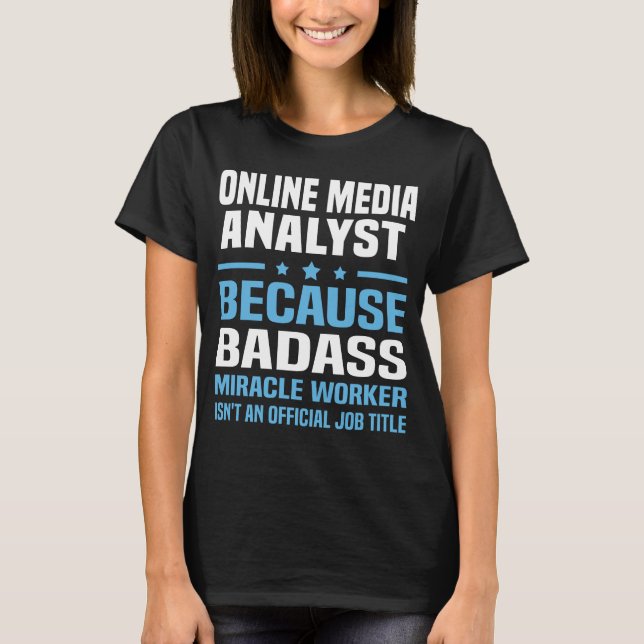 T-shirt Analyste de médias en ligne (Devant)