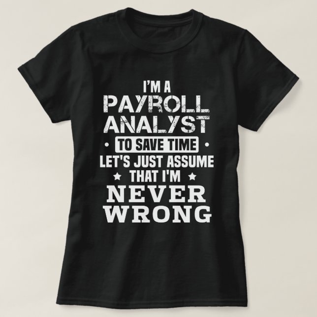 T-shirt Analyste de paie (Design devant)