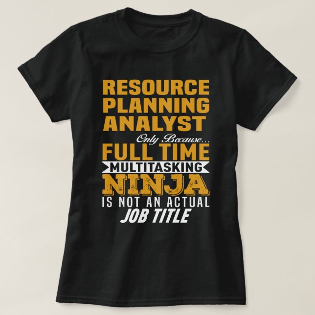 T-shirt Analyste de planification des ressources (Design devant)